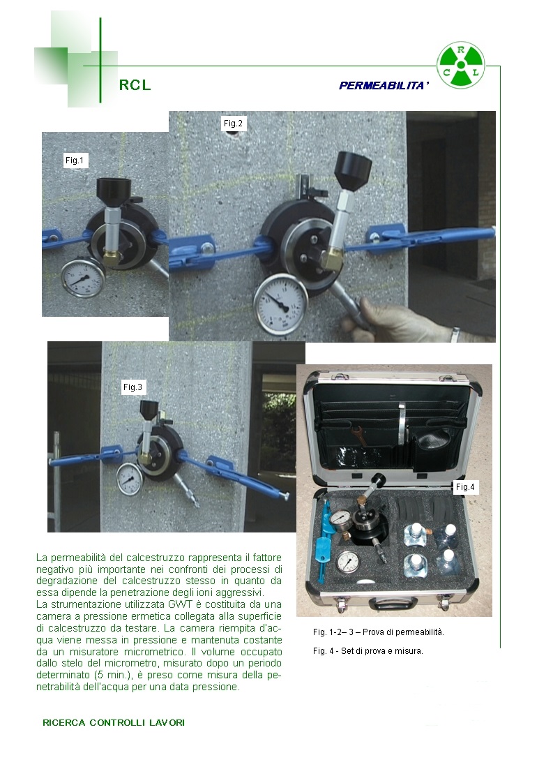 RCL Ricerca Controlli Lavori nel settore Monumentale e dei Beni Culturali: Permeabilit