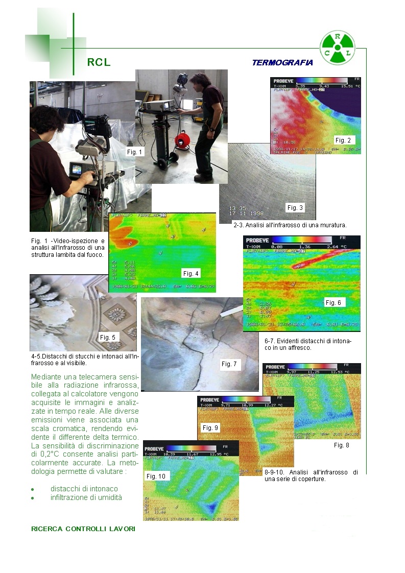 RCL Ricerca Controlli Lavori nel settore Civile: Termografia